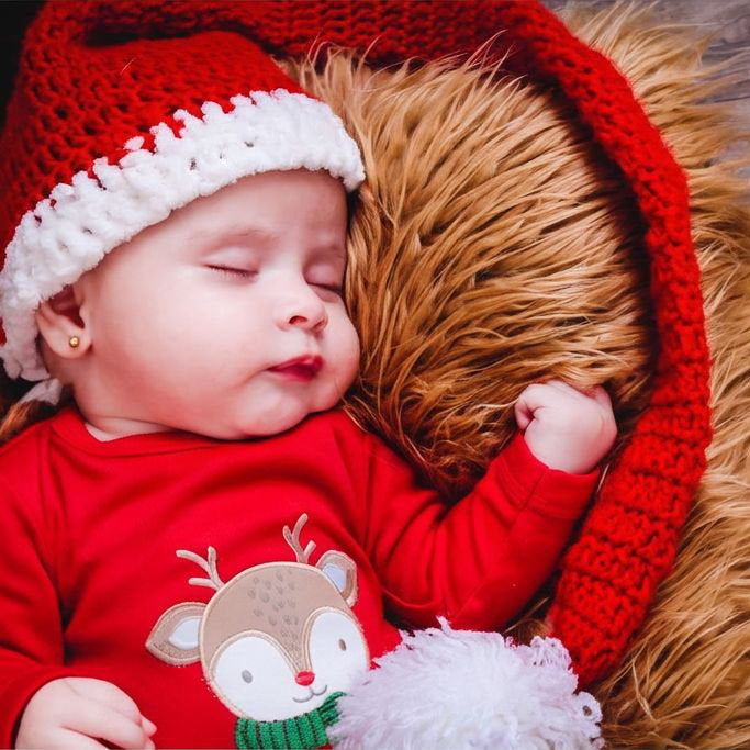 Body manches longues Noël 100% coton « Renne Rouge »