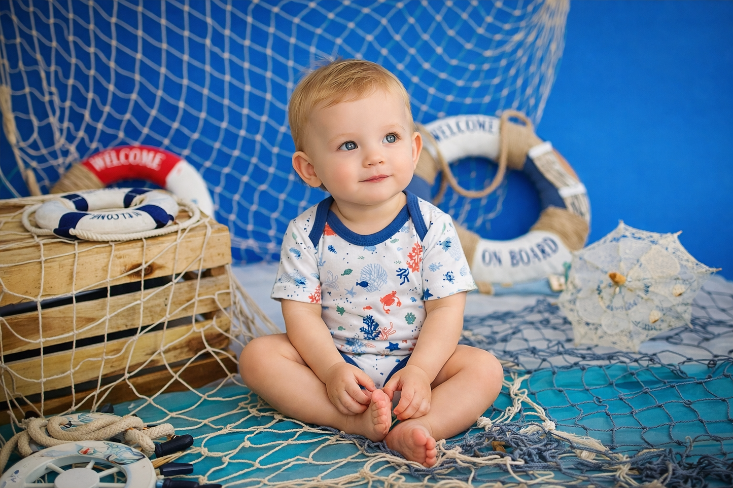 Ensemble 3 pièces « Little sailor » 100 % coton