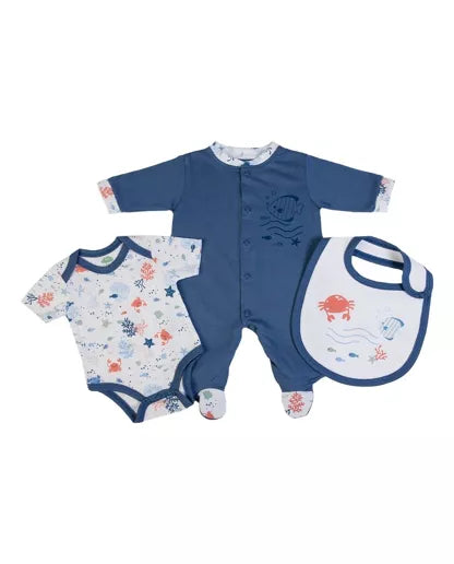 Ensemble 3 pièces « Little sailor » 100 % coton