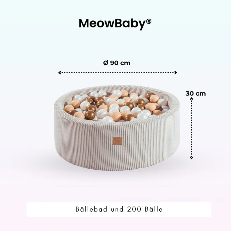 Ensemble de jeu avec piscine à balles MeowBaby® « Perles d'or »