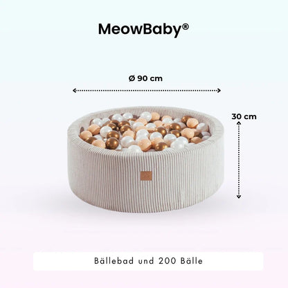 Ensemble de jeu avec piscine à balles MeowBaby® « Perles d'or »