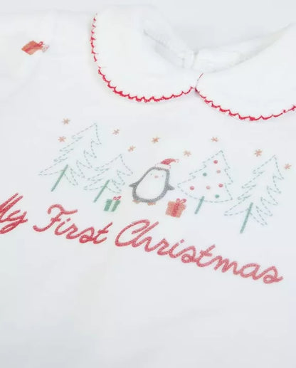 Pyjama Noël 2 pièces en velours « Mon premier noël »