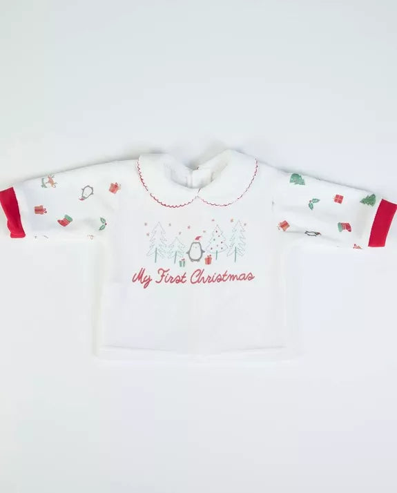 Pyjama Noël 2 pièces en velours « Mon premier noël »