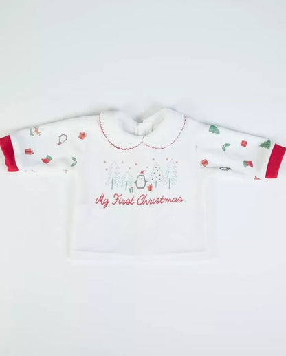 Pyjama Noël 2 pièces en velours « Mon premier noël »