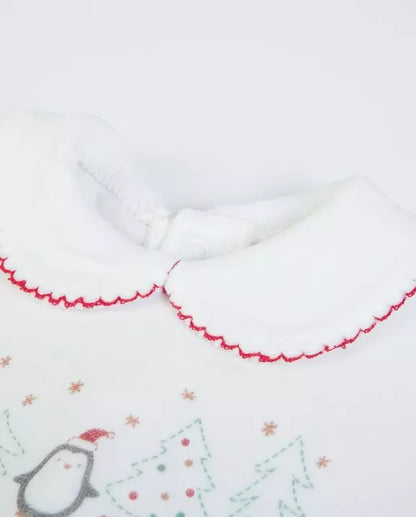 Pyjama Noël 2 pièces en velours « Mon premier noël »