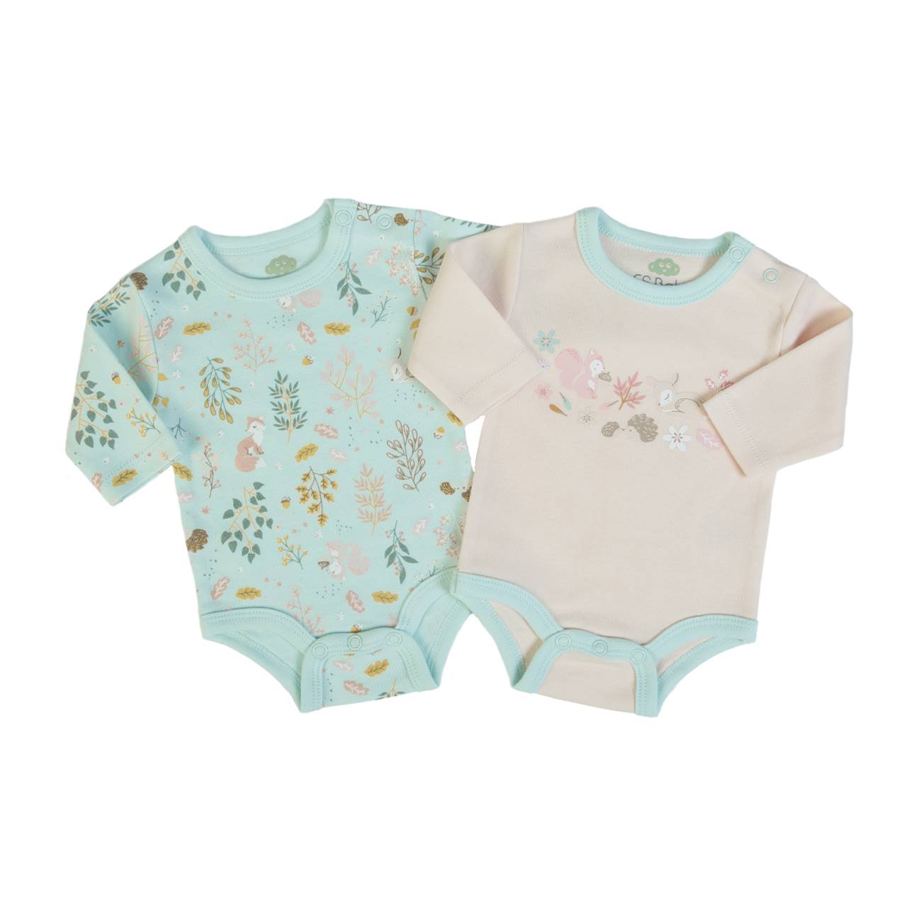 Lot de 2 bodies « Douceur d’Automne  » en coton bio