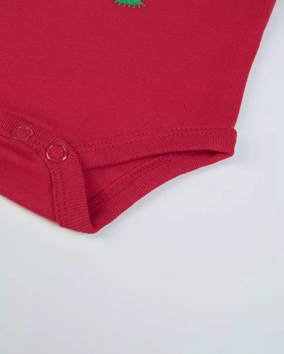 Body manches longues Noël 100% coton « Renne Rouge »