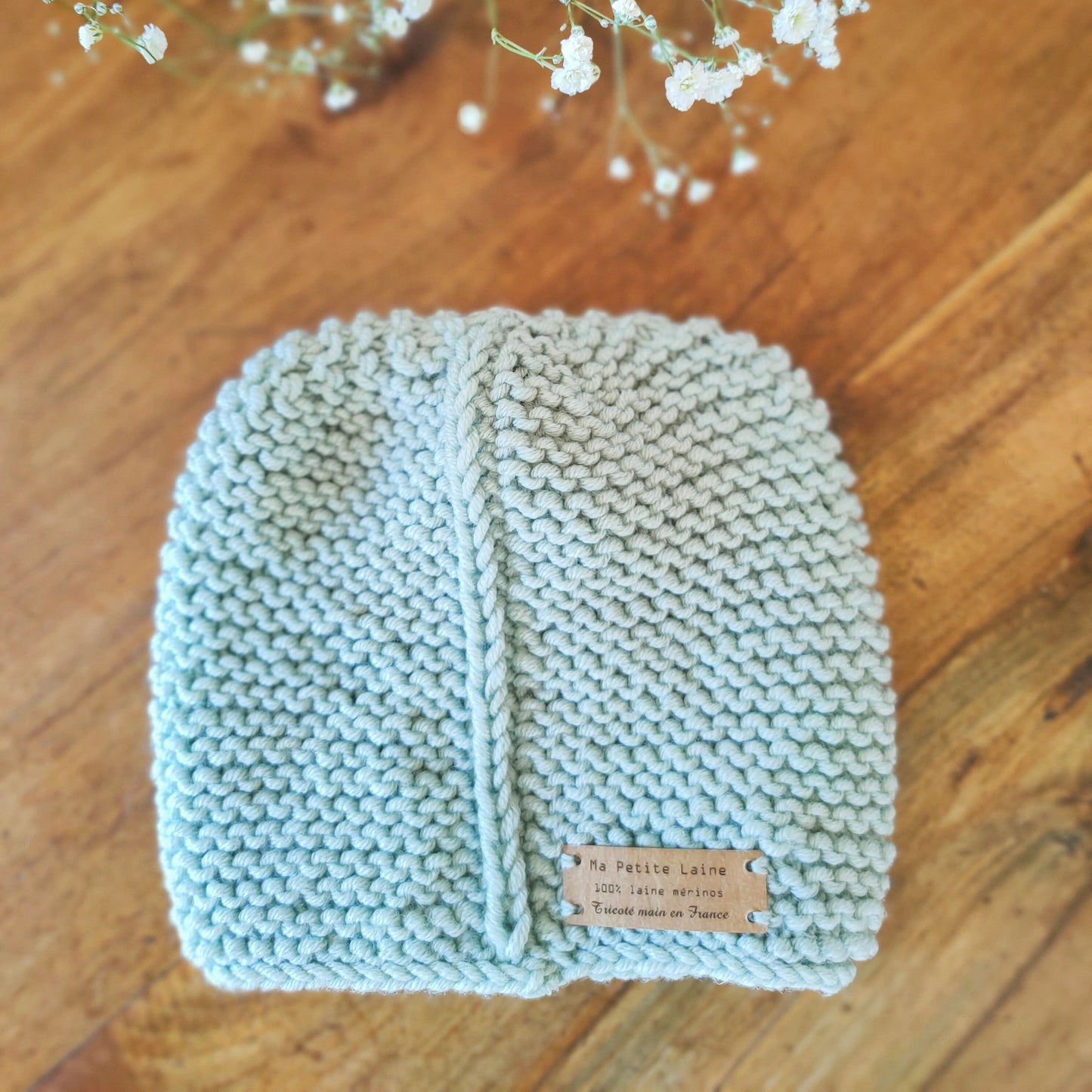 Bonnet évolutif 0-6 mois 100% mérinos