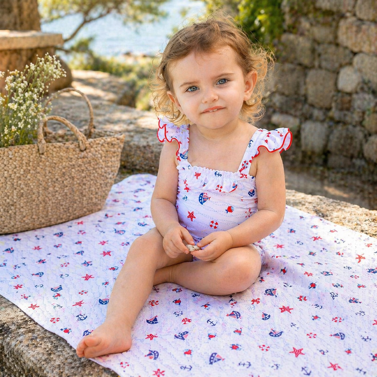 Serviette de plage « La Petite Baigneuse »