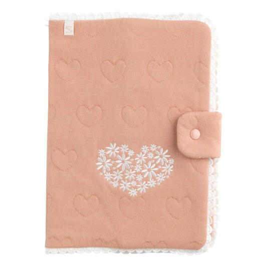 Protège carnet de santé fille coeur