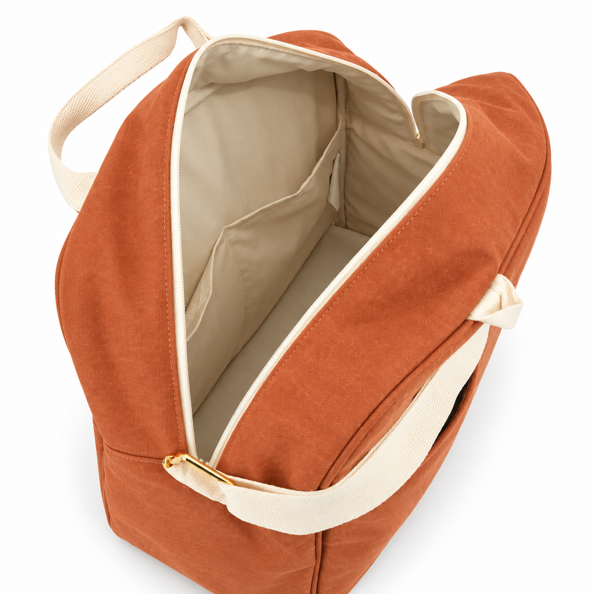 Sac de maternité en coton terracotta « Sienna »