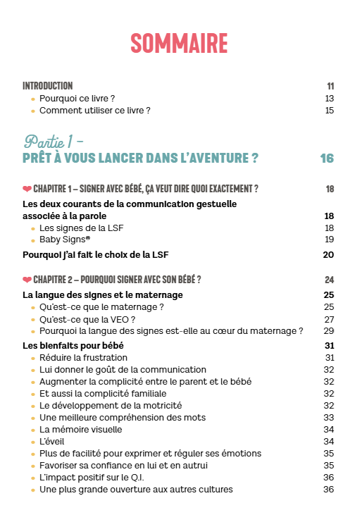 Livre Le grand guide des signes avec bébé